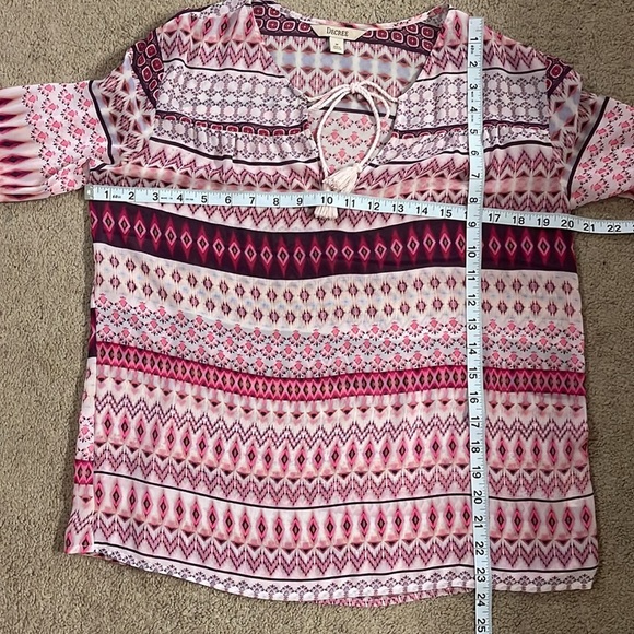 Women’s Decree Pink Sheer Blouse Size Medium - Picture 4 of 6